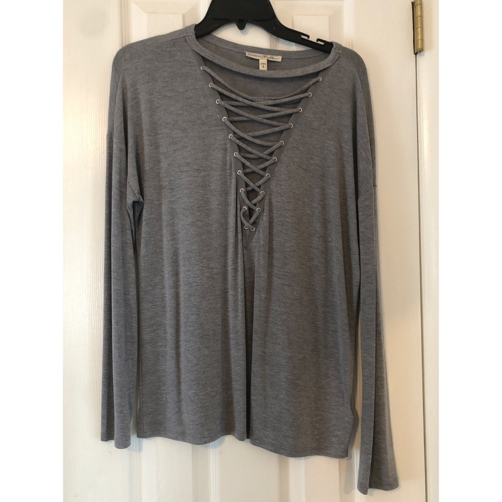 Gray casual top